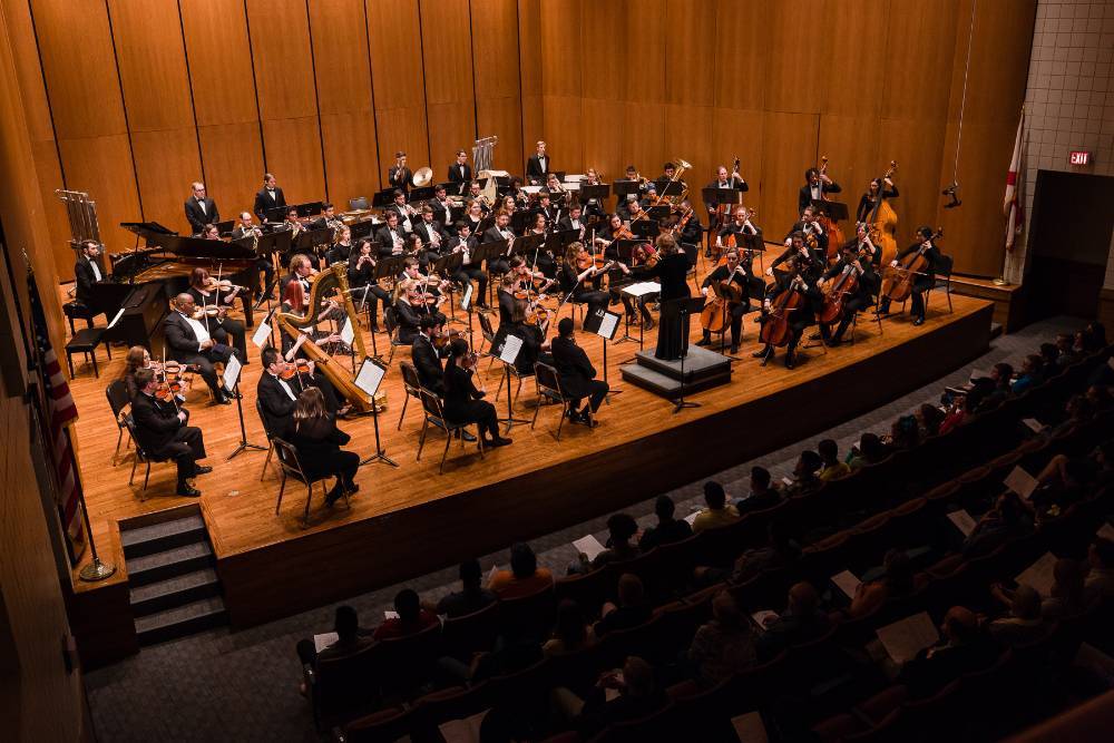 Orchestra in Terry concert hall